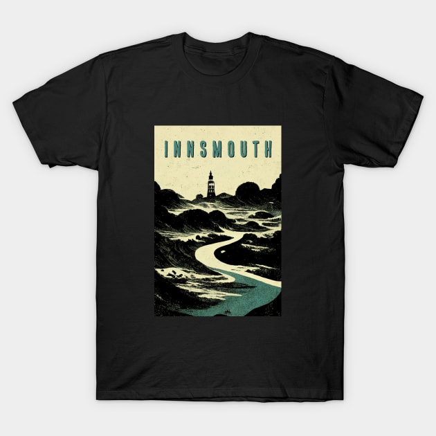 Innsmouth. Vintage Lovecraftian Travel Poster T-Shirt by GoodTripsOnly